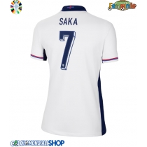Maglie da calcio Inghilterra Bukayo Saka #7 Prima Maglia Femminile Europei 2024 Manica Corta
